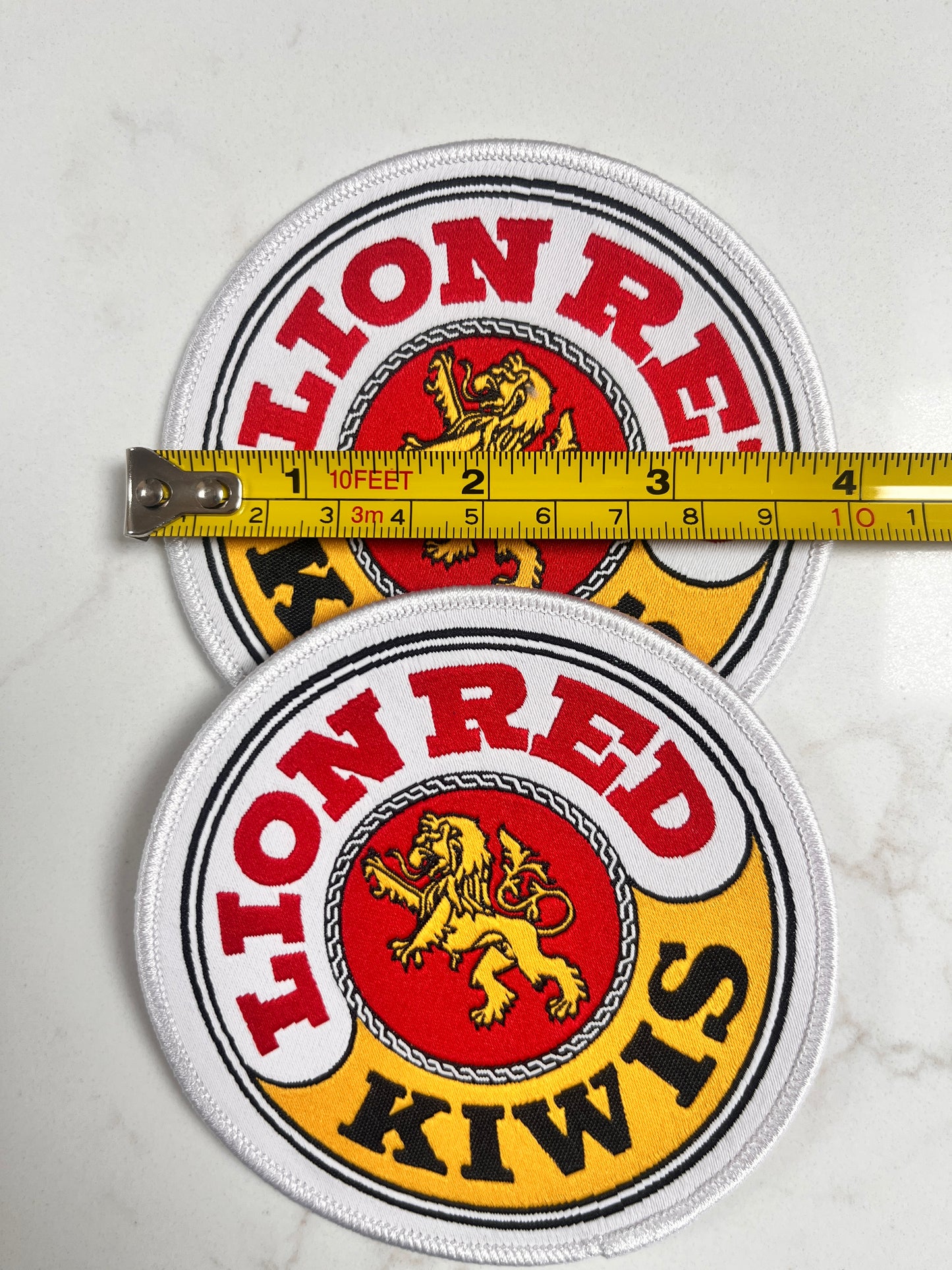 Lion Red x2 sleeve badges