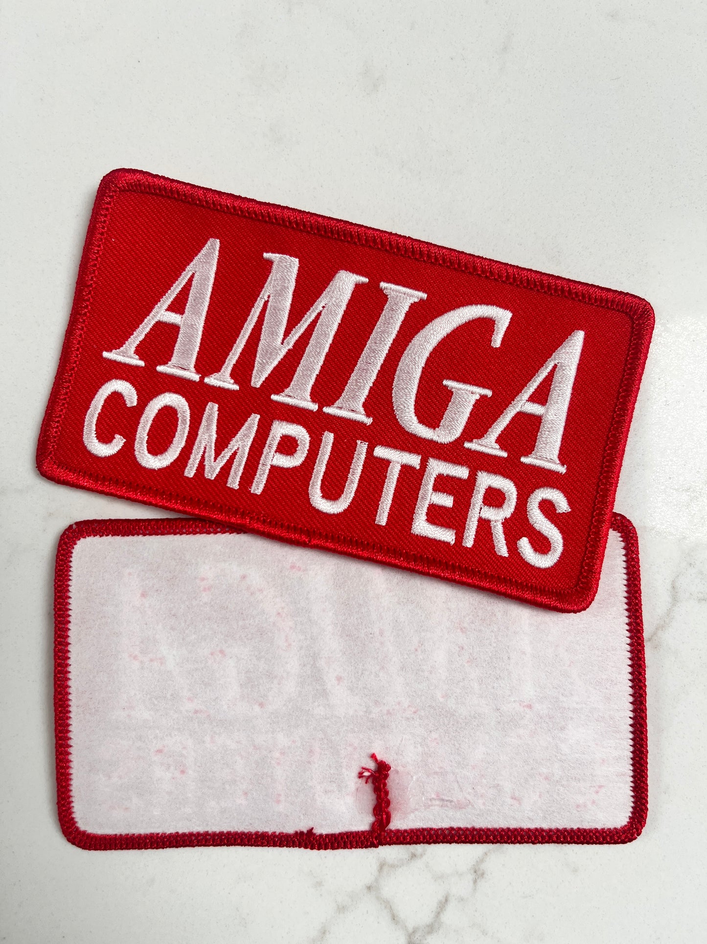 x 2 AMIGA Computers sleeve badges