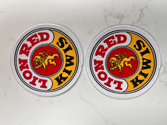 Lion Red x2 sleeve badges