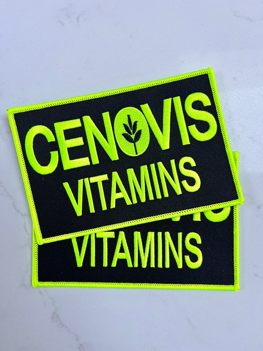 1997 Cenovis Vitamins Super League sleeve badges (x2)
