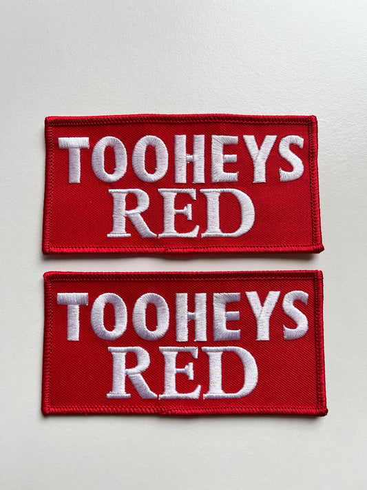 x2 Tooheys Red sleeve badges
